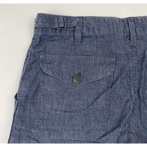 VINCE Women's Blue Chambray Look Cargo Shorts Rinse Wash Size 25 100% Cotton - Picture 9 of 9